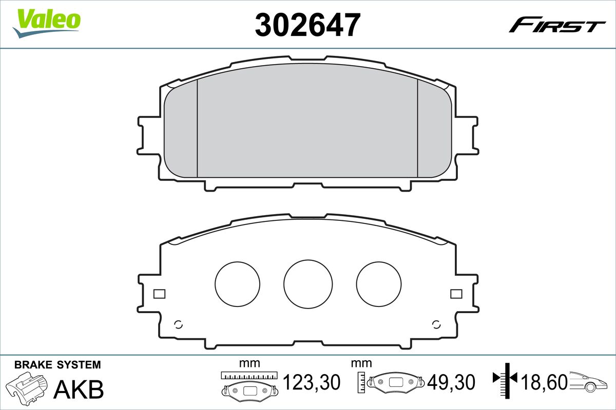 Set placute frana,frana disc 302647 VALEO